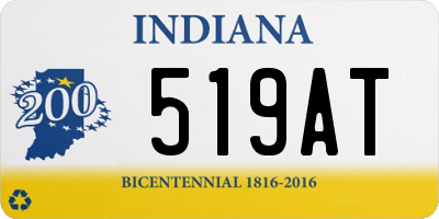 IN license plate 519AT