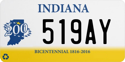 IN license plate 519AY