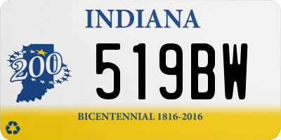 IN license plate 519BW