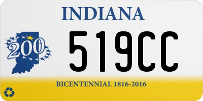 IN license plate 519CC