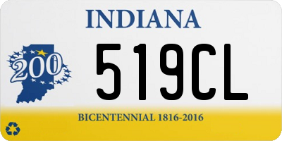 IN license plate 519CL