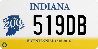 IN license plate 519DB