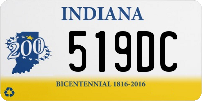 IN license plate 519DC