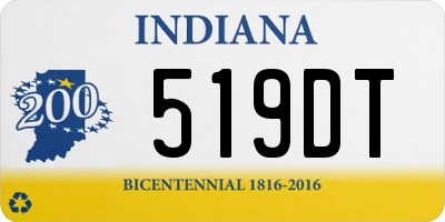 IN license plate 519DT