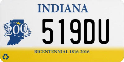 IN license plate 519DU