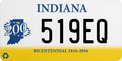 IN license plate 519EQ