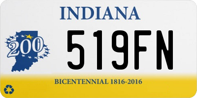 IN license plate 519FN