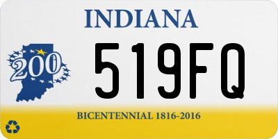 IN license plate 519FQ