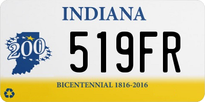 IN license plate 519FR