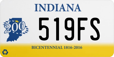 IN license plate 519FS