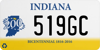 IN license plate 519GC