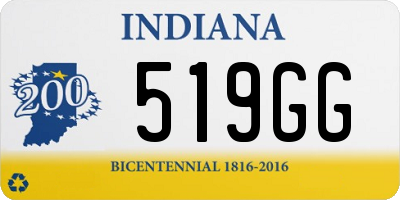 IN license plate 519GG