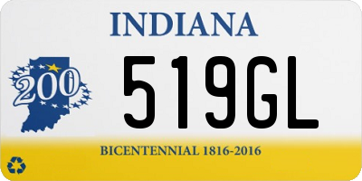 IN license plate 519GL