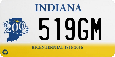 IN license plate 519GM