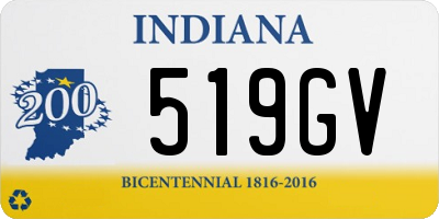 IN license plate 519GV