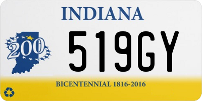 IN license plate 519GY