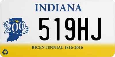 IN license plate 519HJ