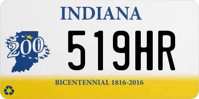 IN license plate 519HR