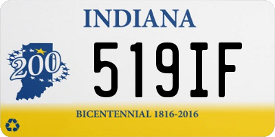 IN license plate 519IF