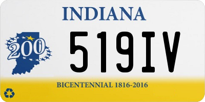 IN license plate 519IV