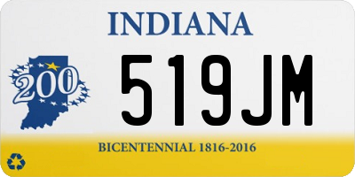 IN license plate 519JM