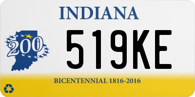 IN license plate 519KE