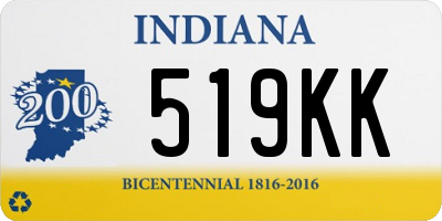 IN license plate 519KK