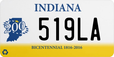 IN license plate 519LA