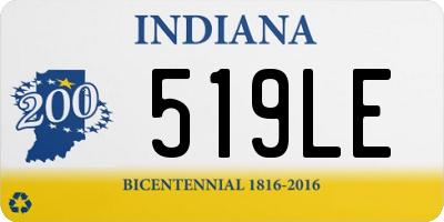 IN license plate 519LE