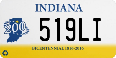 IN license plate 519LI