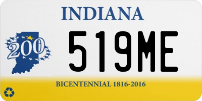 IN license plate 519ME