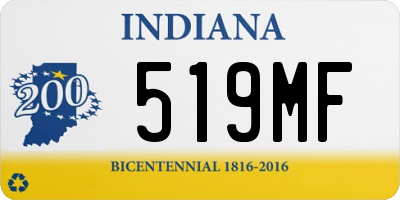 IN license plate 519MF