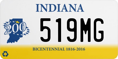 IN license plate 519MG