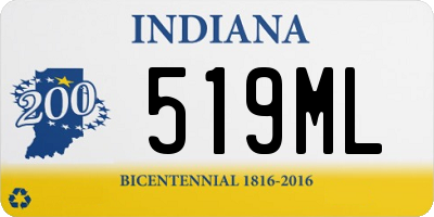 IN license plate 519ML