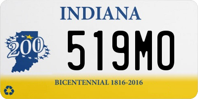 IN license plate 519MO