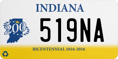 IN license plate 519NA