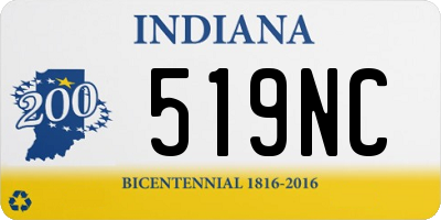 IN license plate 519NC