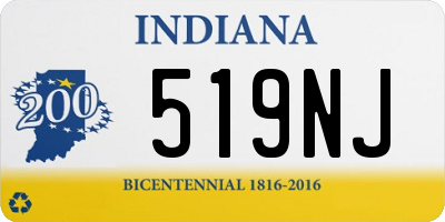 IN license plate 519NJ
