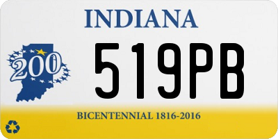 IN license plate 519PB