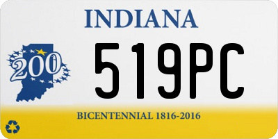 IN license plate 519PC