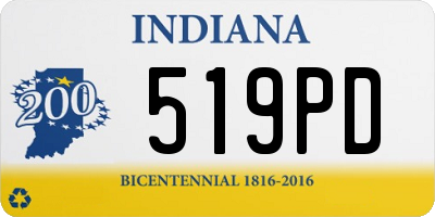 IN license plate 519PD
