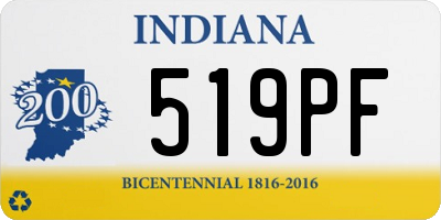 IN license plate 519PF