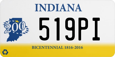 IN license plate 519PI