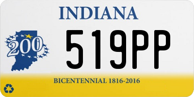 IN license plate 519PP