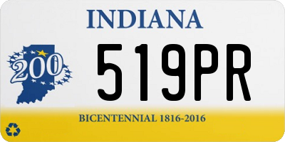 IN license plate 519PR