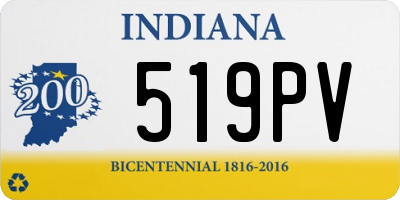 IN license plate 519PV