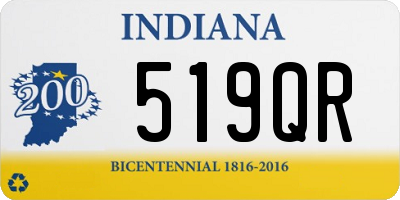 IN license plate 519QR