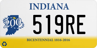 IN license plate 519RE