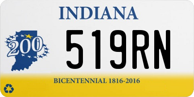 IN license plate 519RN