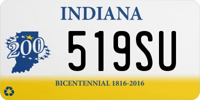 IN license plate 519SU